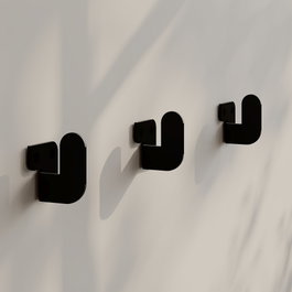 Wallity Luxa Metal Hanger Negro Set de 3
